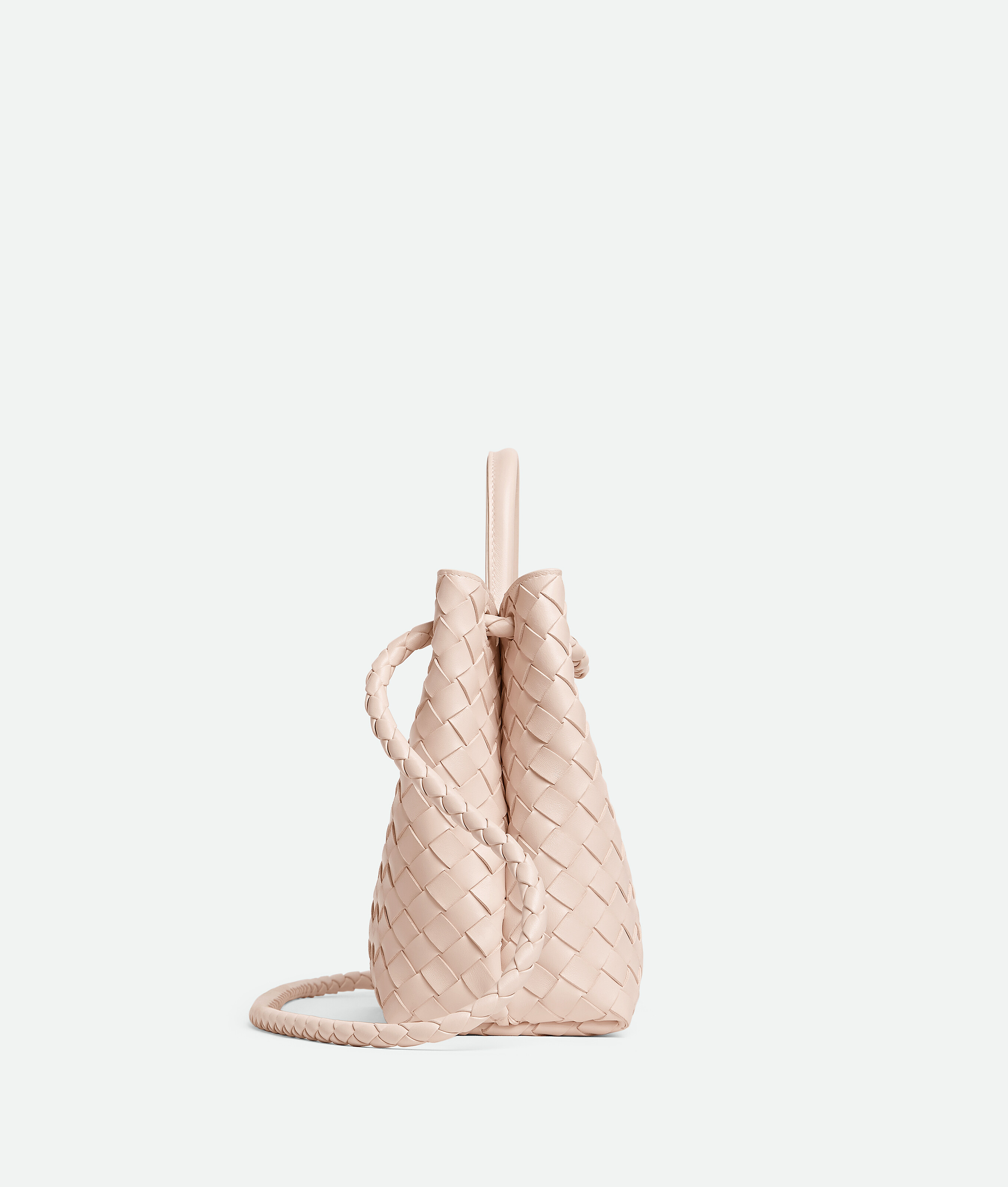 Bottega Veneta Small Leather Andiamo Shoulder Bag In Cameo