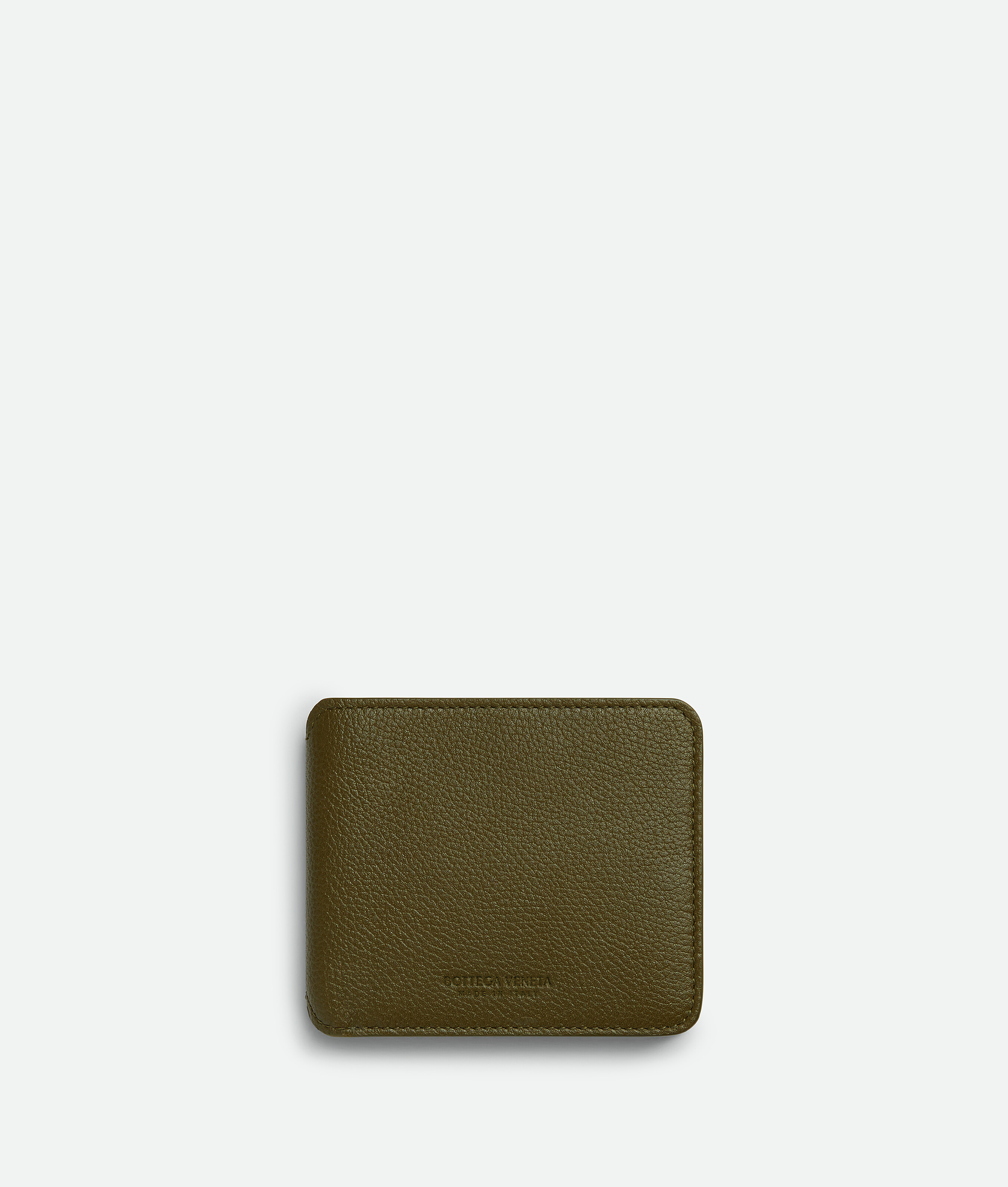 Shop Bottega Veneta Booster Bi-fold Wallet In Olive Oil/space/fondant