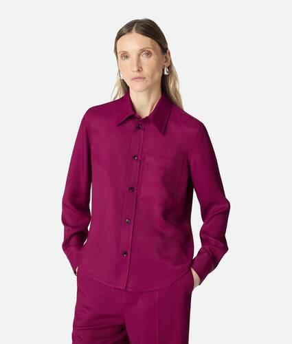 Viscose And Silk Twill Shirt