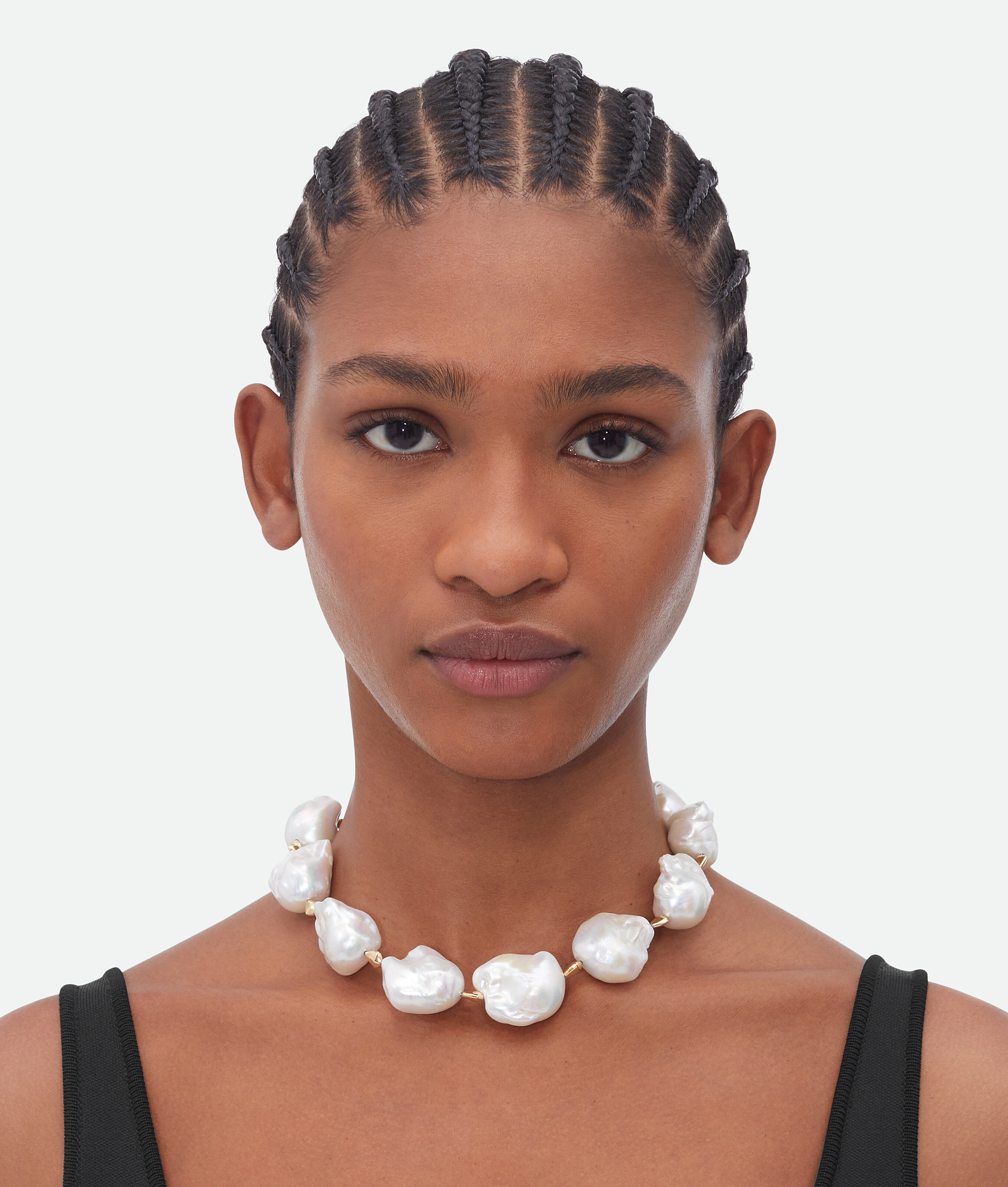 Shop Bottega Veneta Pearl Necklace In White