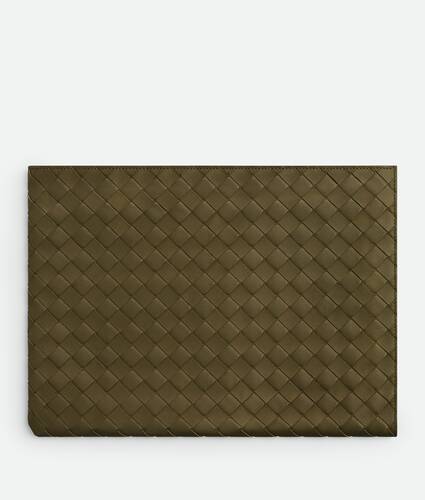 Intrecciato Half Zip Pouch