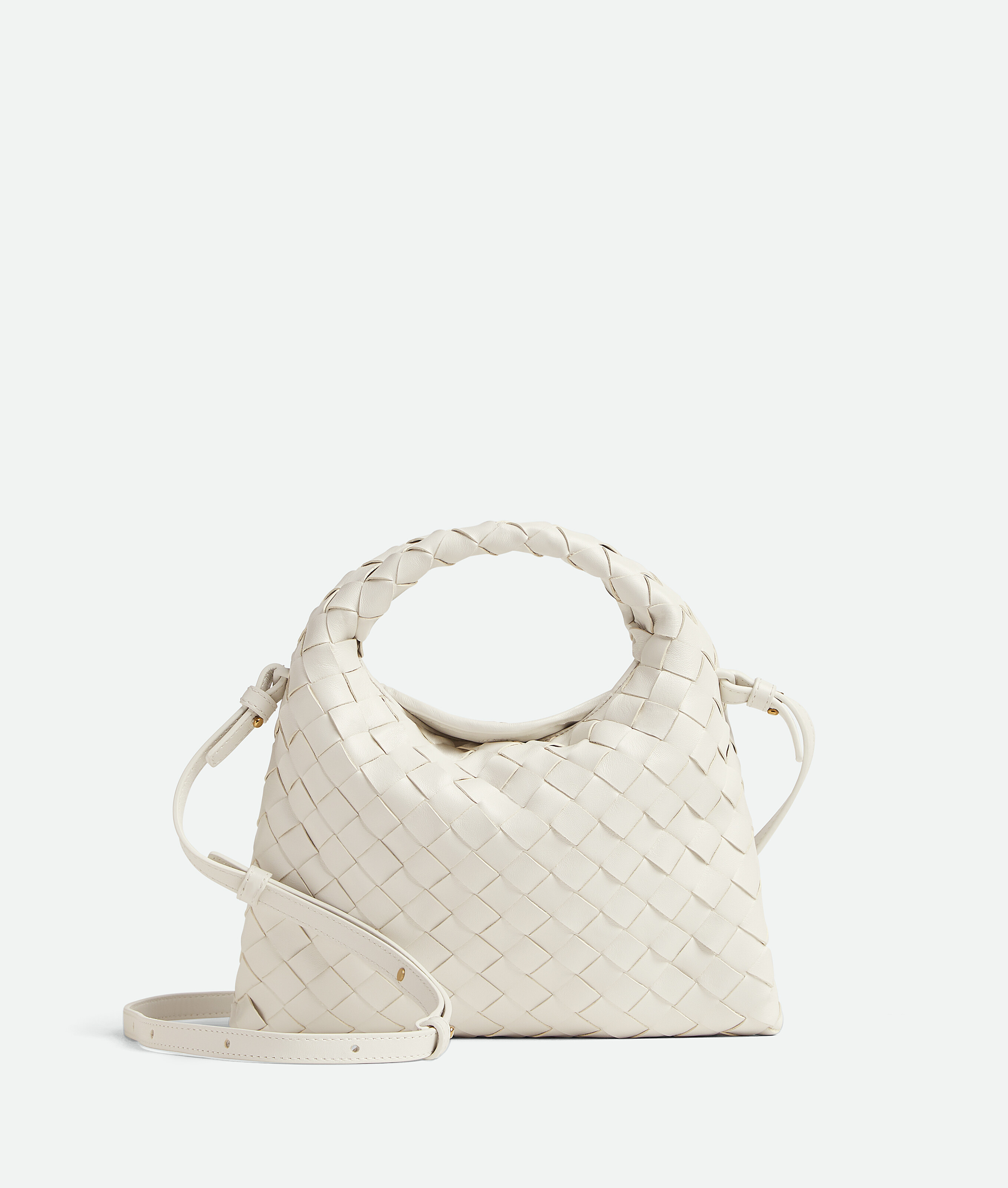 Bottega Veneta Small Leather Hop Cross-body Bag In White