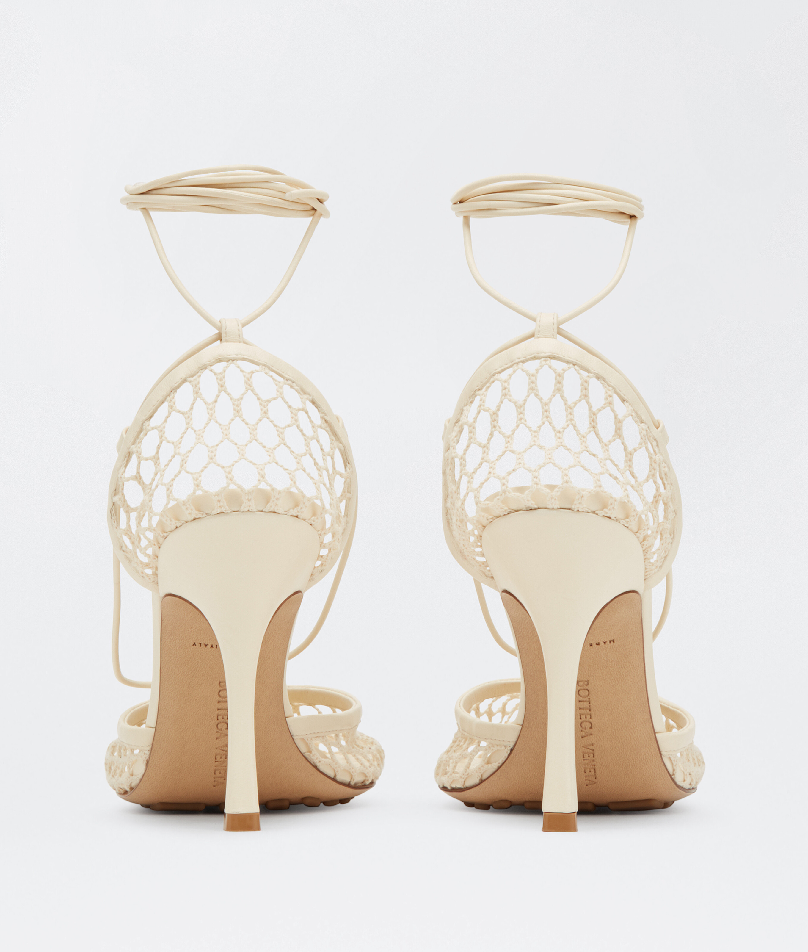 Shop Bottega Veneta Stretch Lace-up Sandal In Blanc