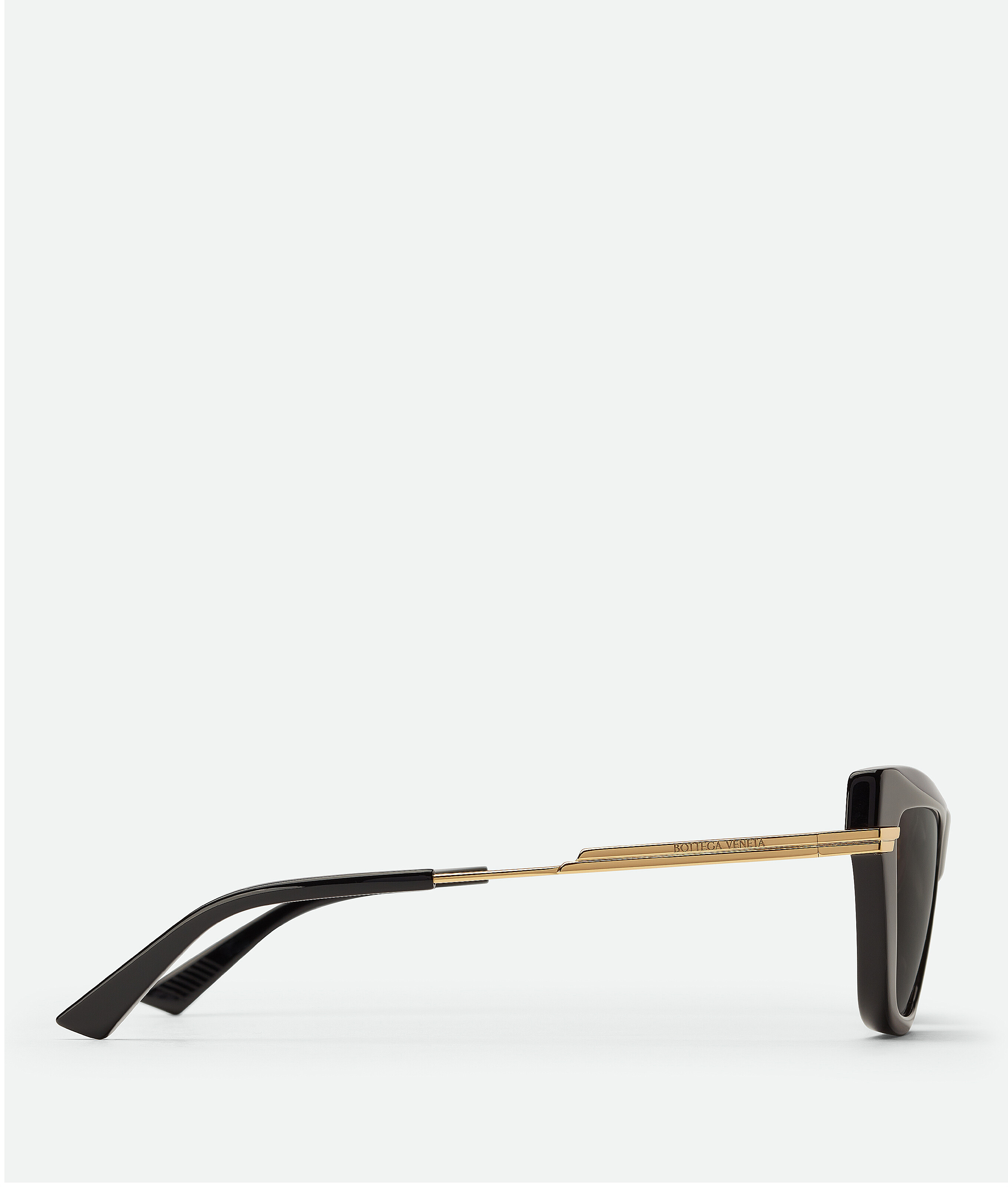 Shop Bottega Veneta Classic Acetate Cat Eye Sunglasses In Black