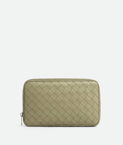 Pochette de rangement zippée Intrecciato moyen format