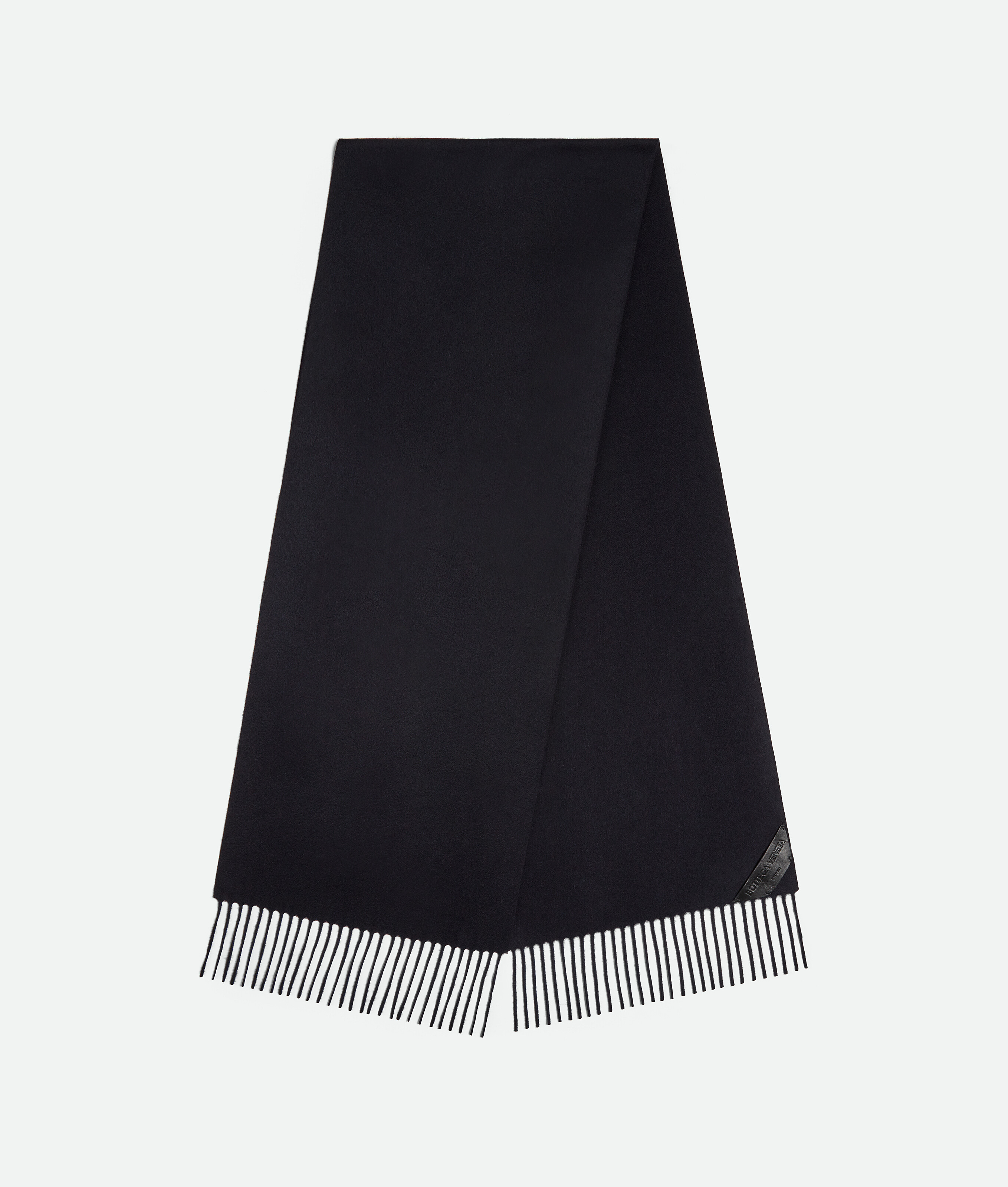 Cashmere Scarf With Leather Patch