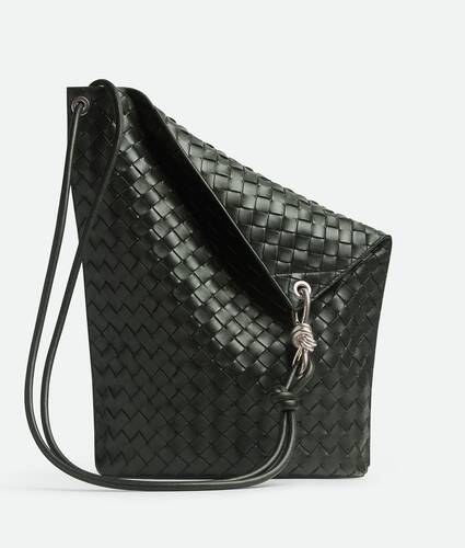 BOTTEGA VENETA Knot intrecciato woven leather shoulder bag