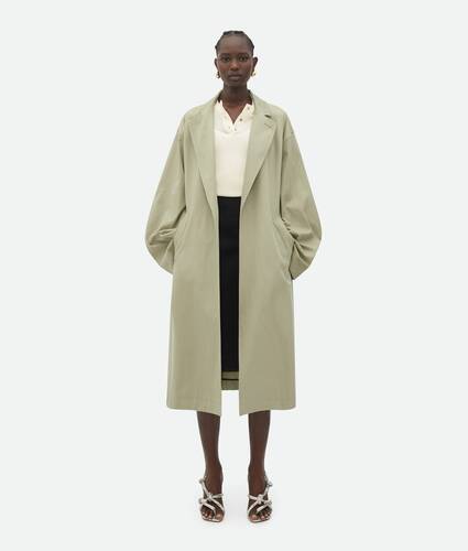 Display a large version of the product image 1 - Oversized Fit Cotton Twill Coat