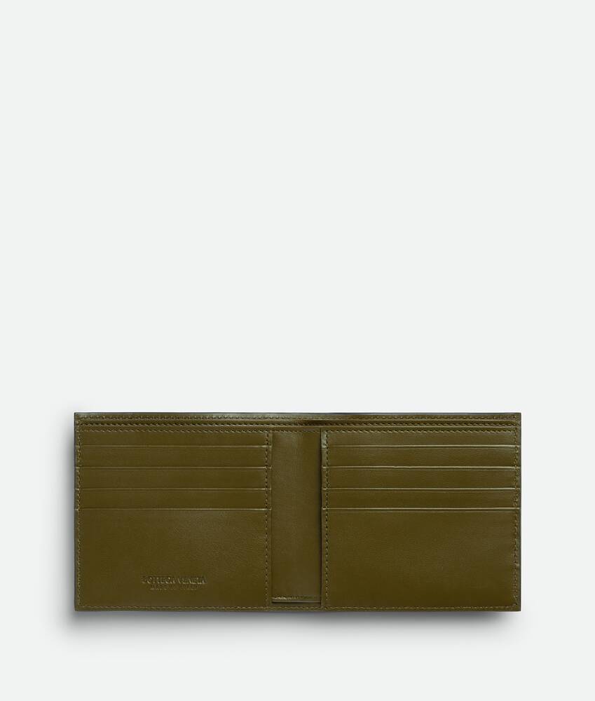 Bottega Veneta Men s Intrecciato Bi Fold Wallet in Shadow olive oil. Shop online now