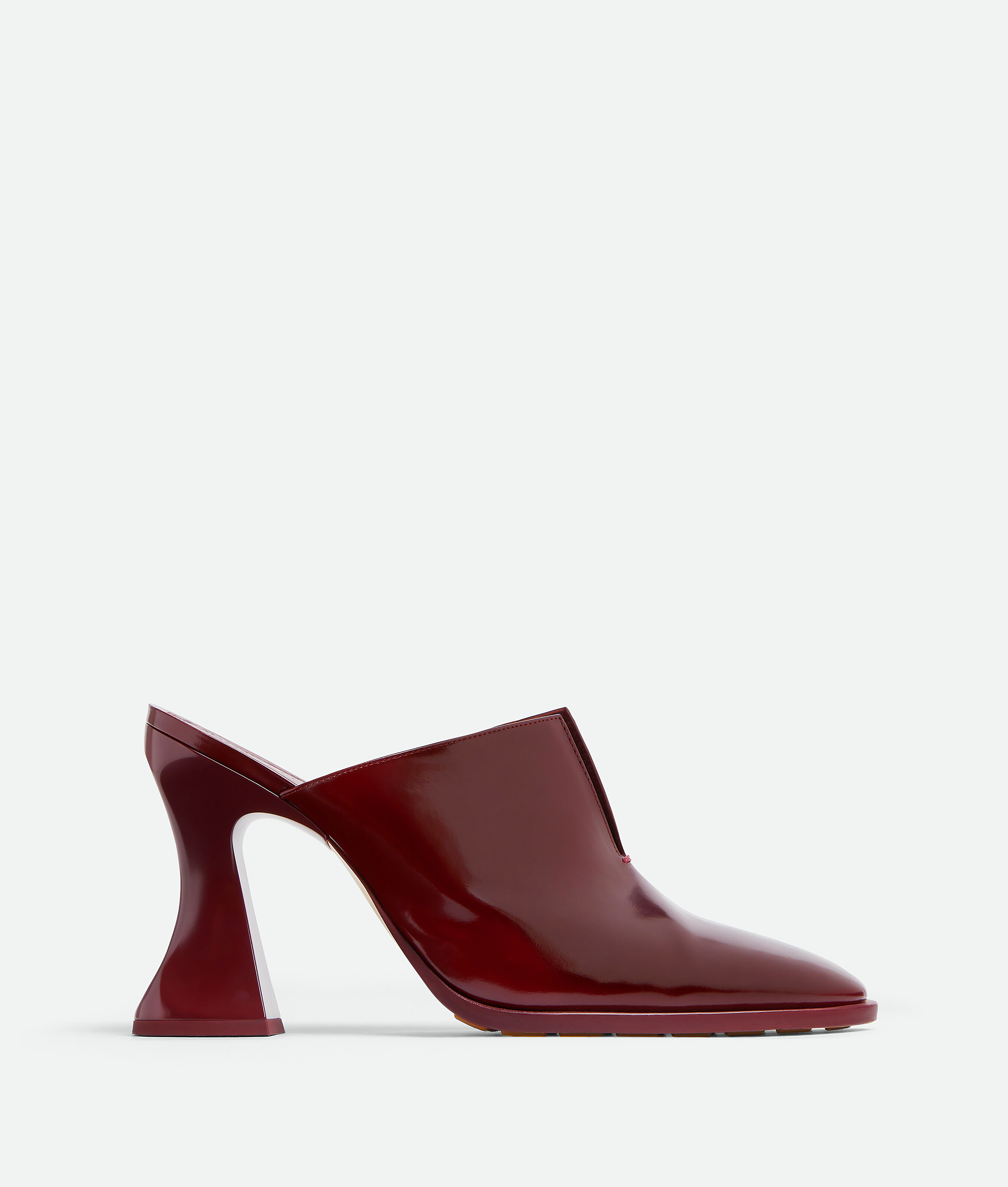 Bottega Veneta Leather Cha-cha Heeled Mules 100 In Bordeaux