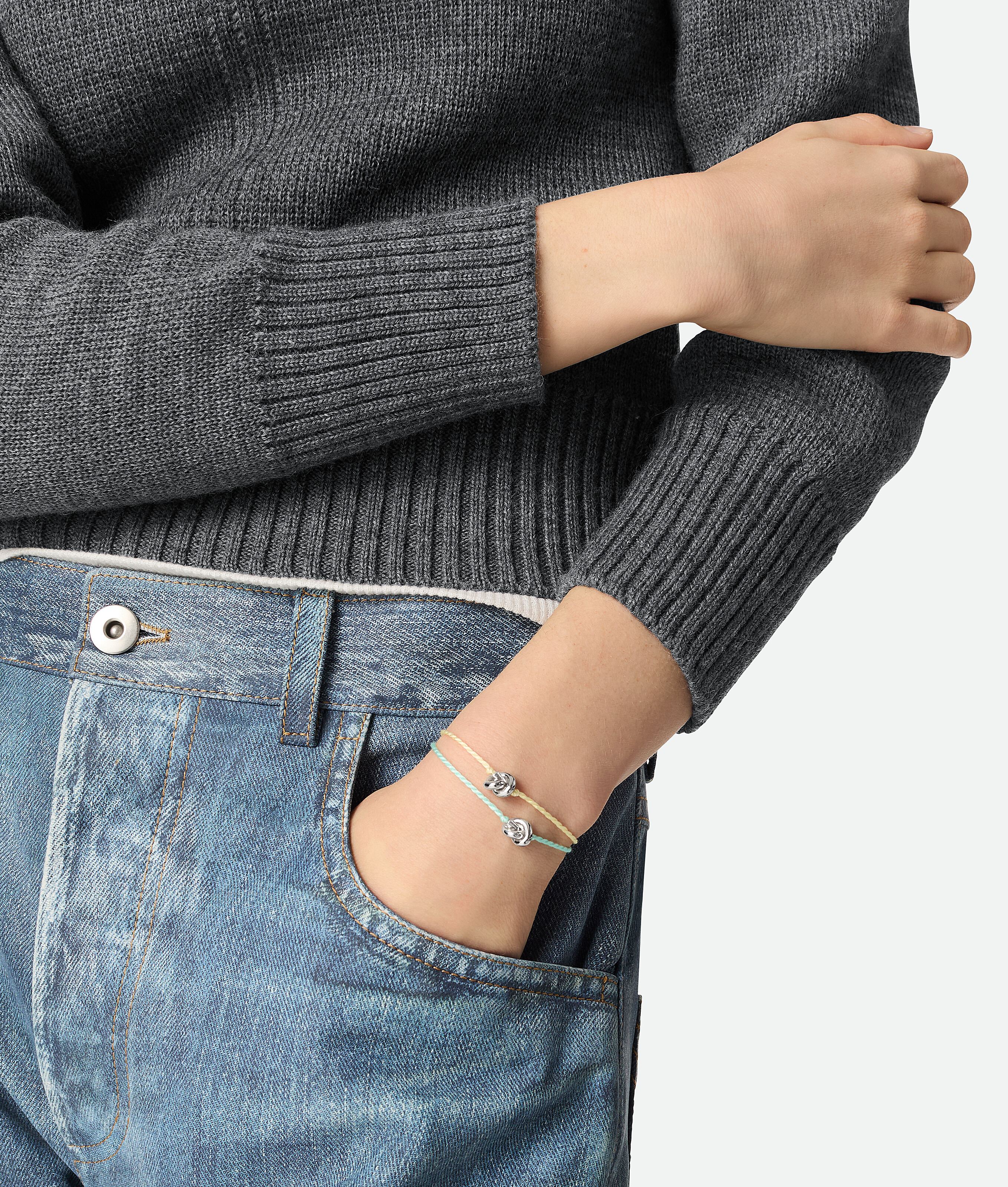 Bottega Veneta Knot Armband In Lighthouse