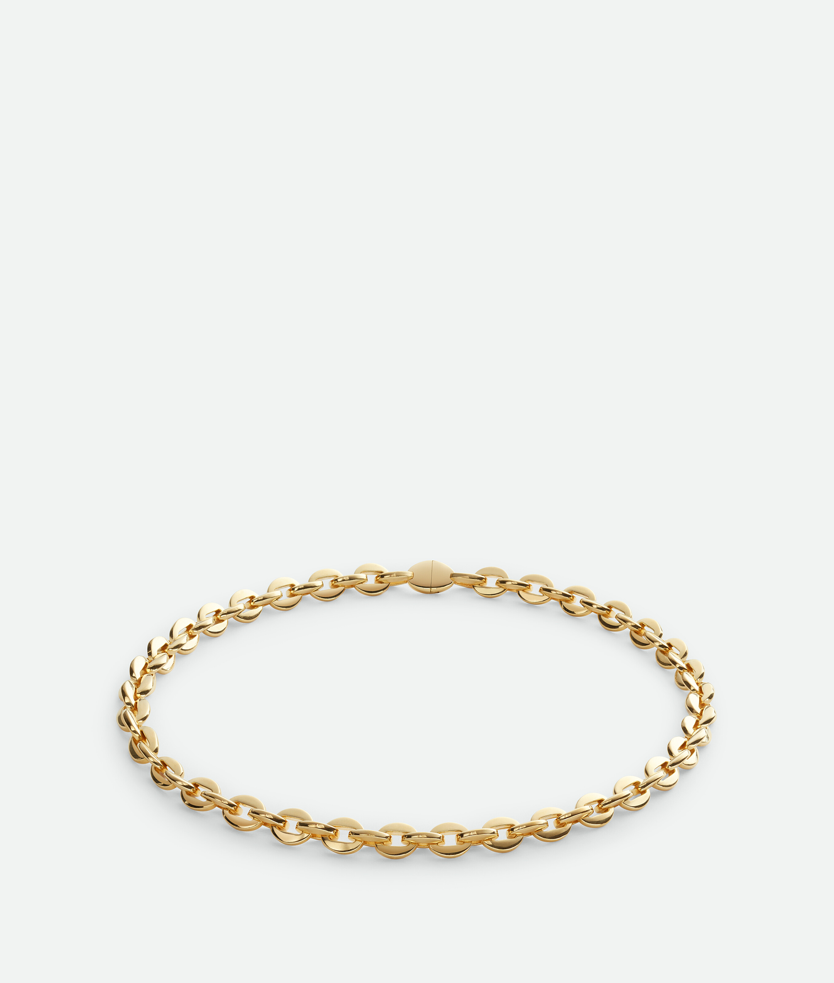 Shop Bottega Veneta Shape Chain Necklace In Yellow Gold