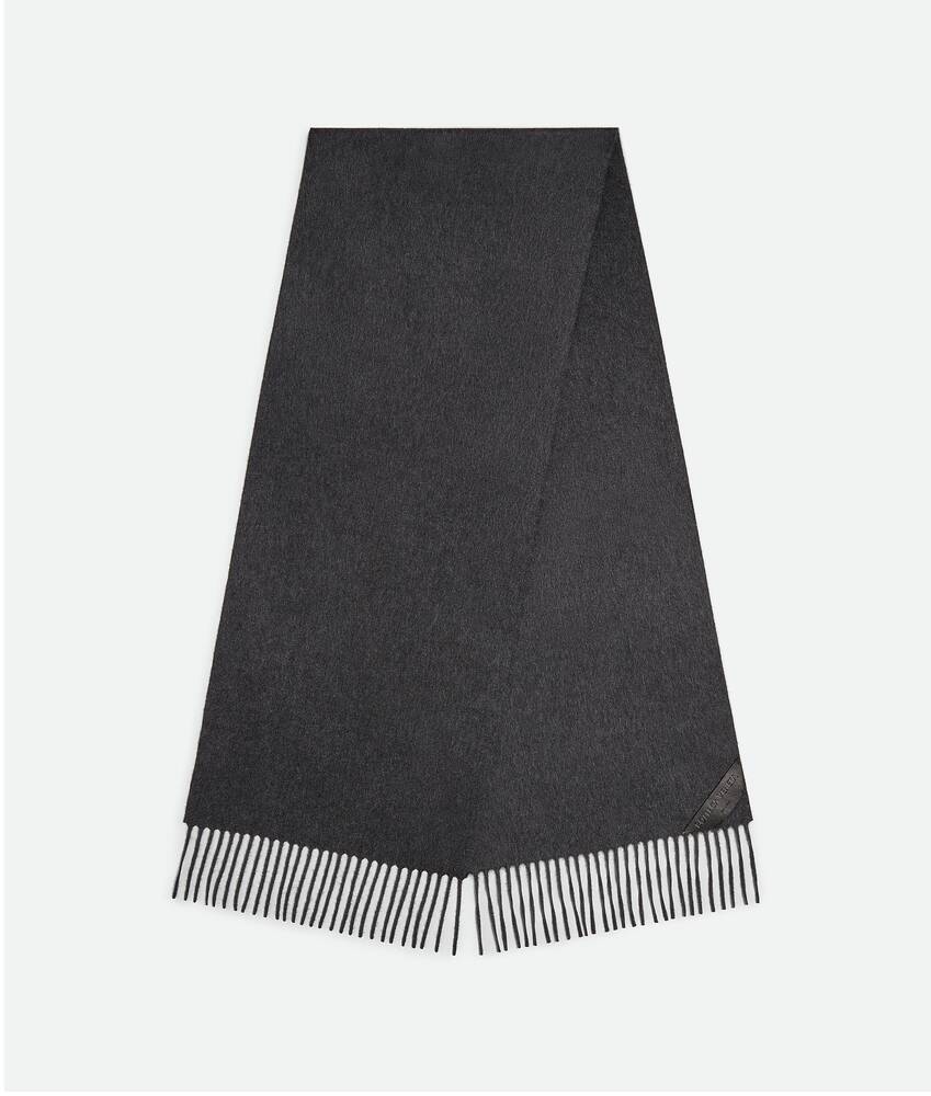 Display a large version of the product image 1 - Cashmere Scarf With Leather Patch