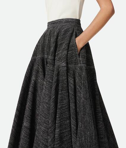 Viscose And Silk A-Line Skirt