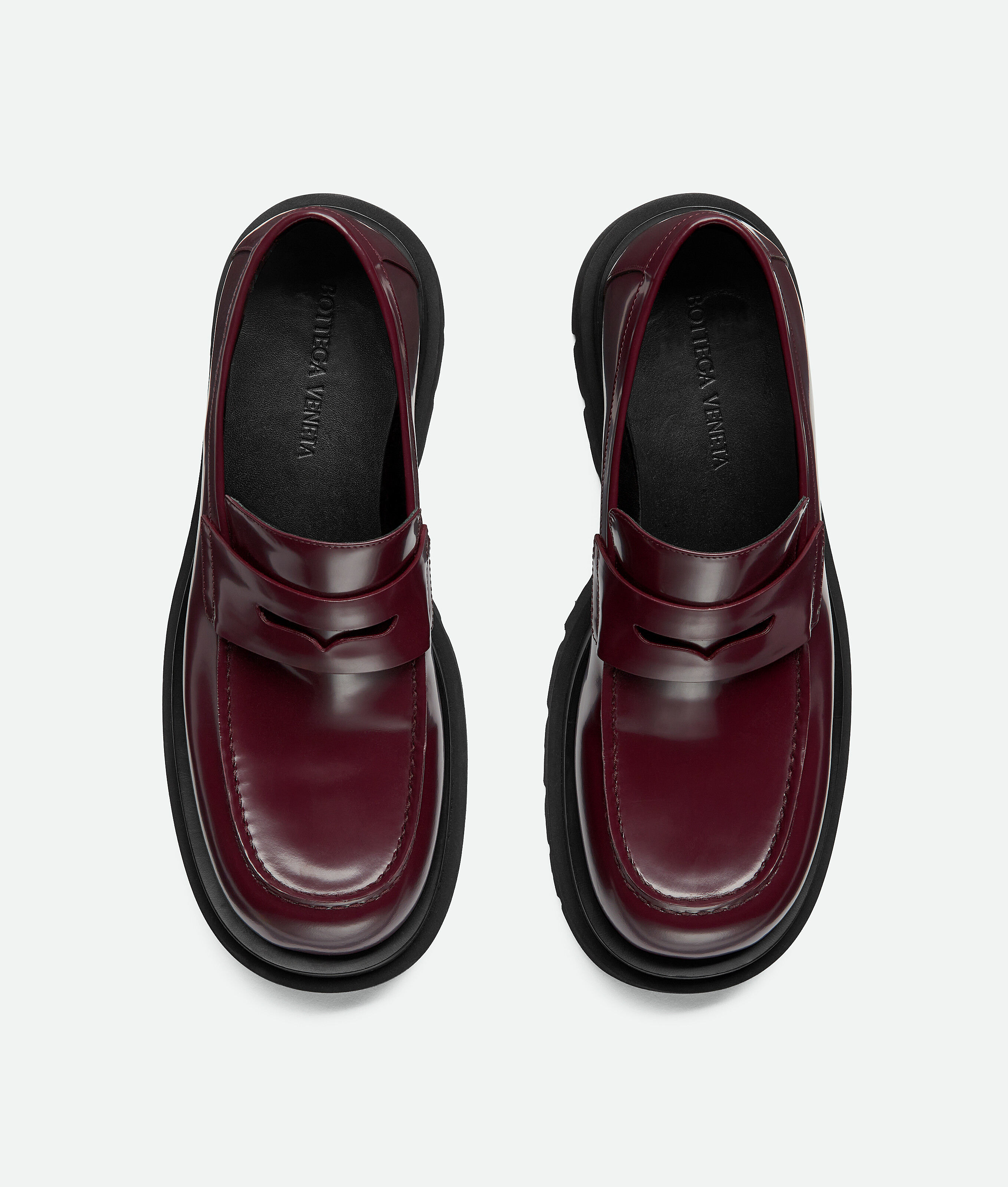 Shop Bottega Veneta Lug Loafer In Bordeaux