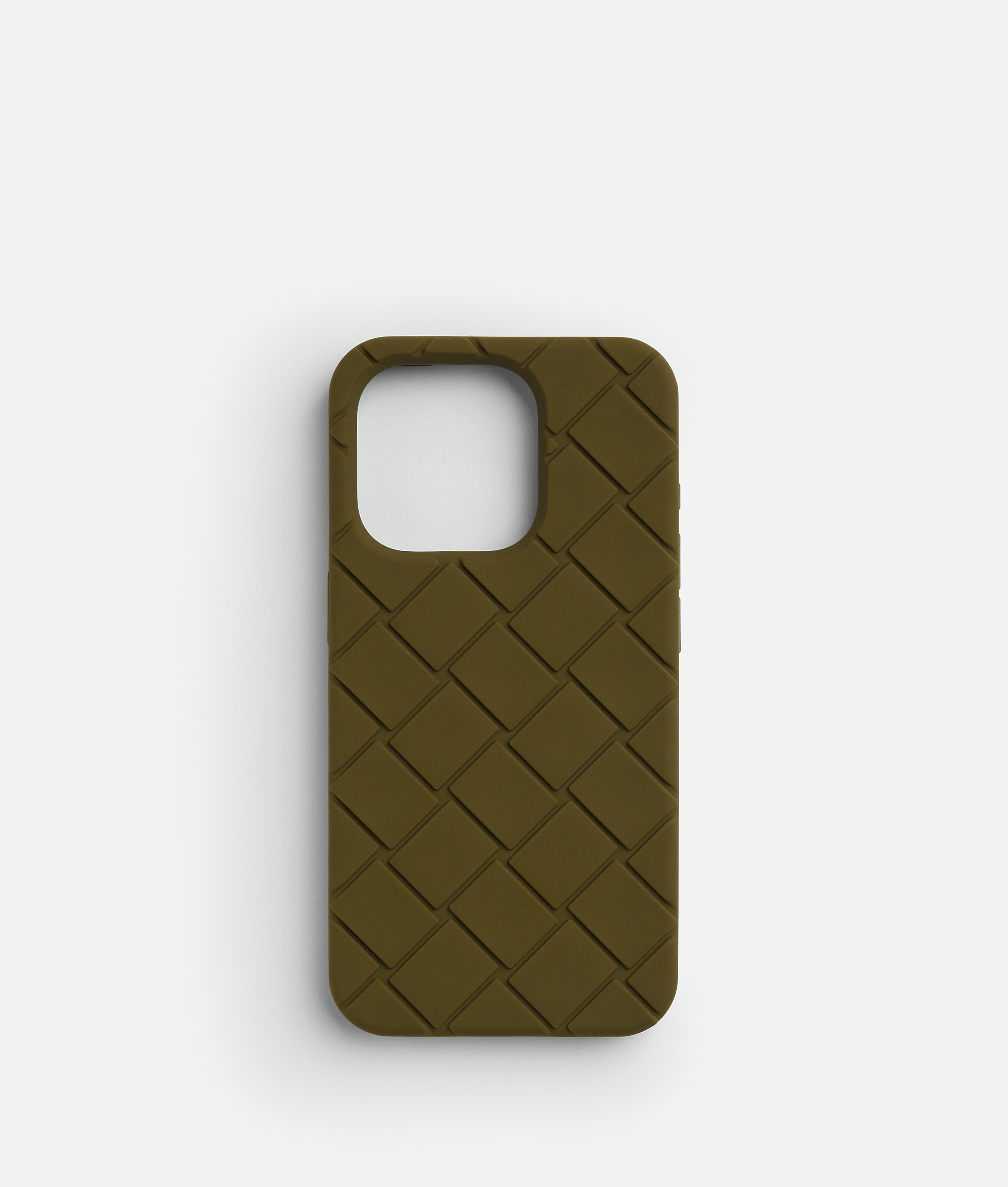 Shop Bottega Veneta Iphone 15 Pro Case In Olive Oil