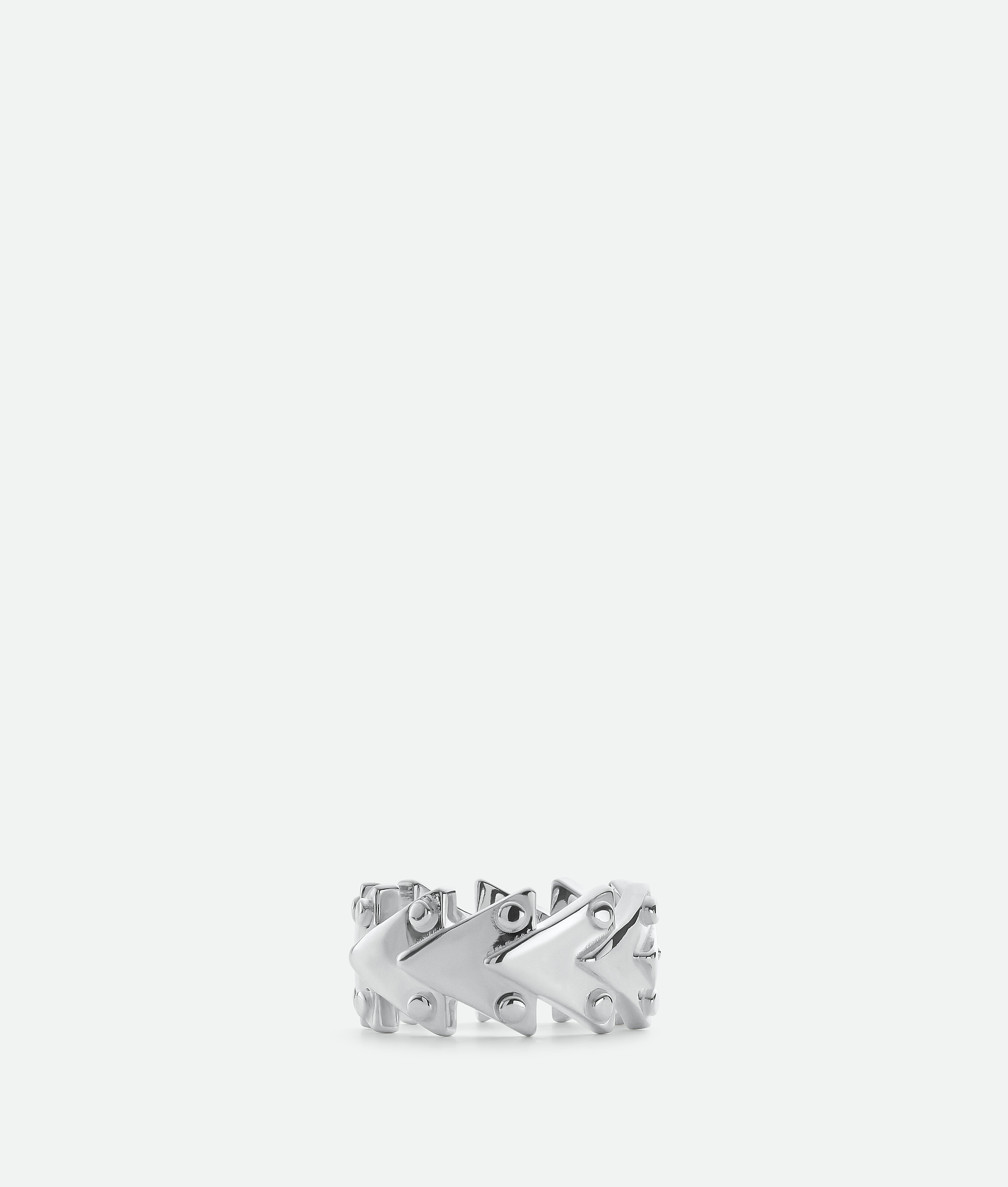 Bottega Veneta Rivet Ring In Silver