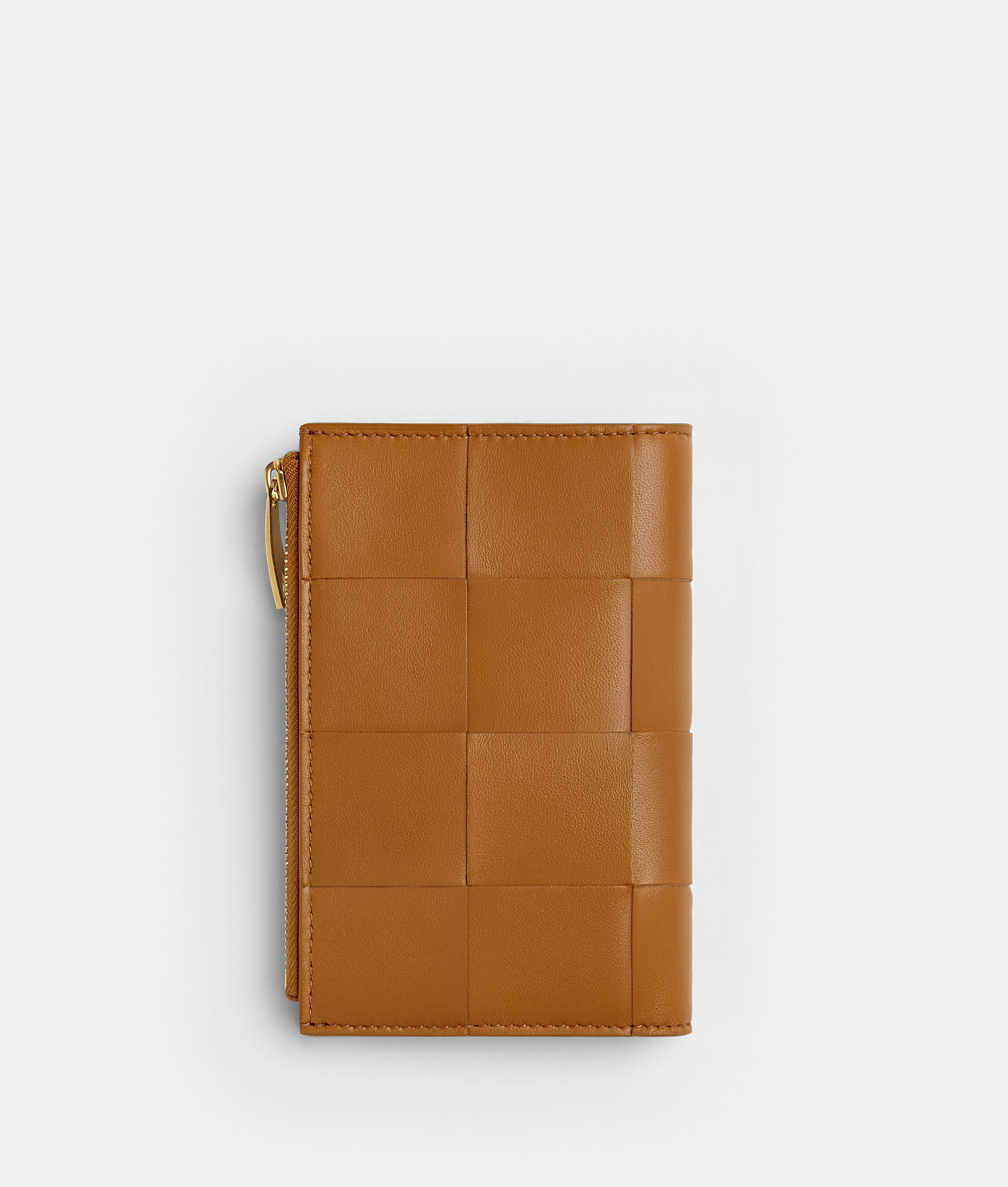 Shop Bottega Veneta Medium Bi-fold Zip Wallet In Camel