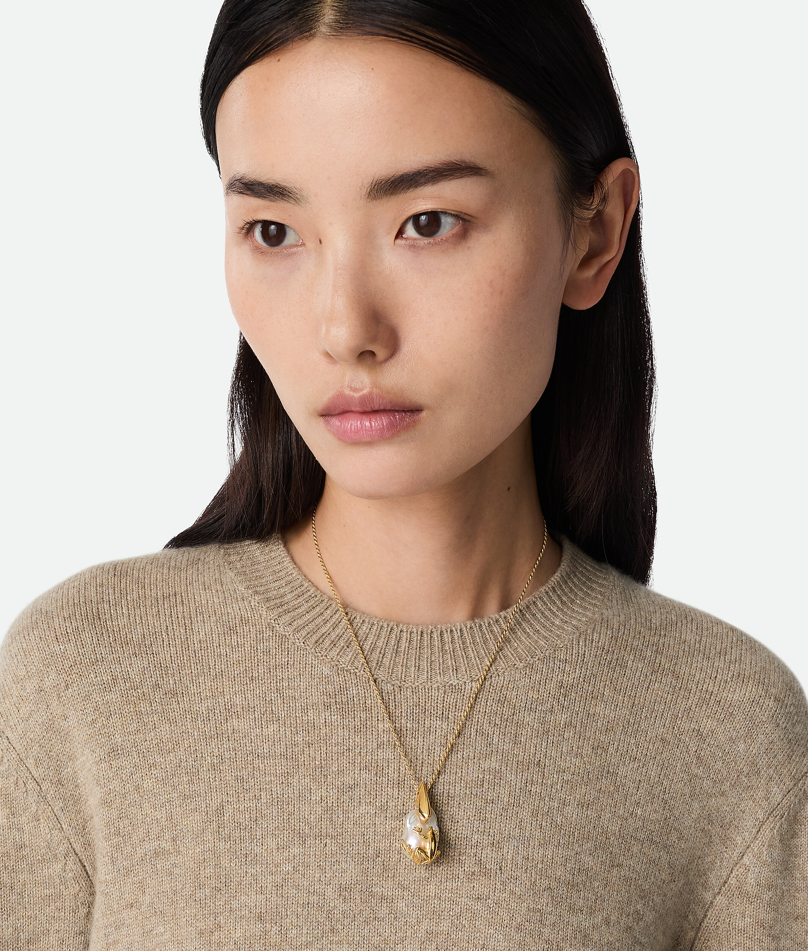 Bottega Veneta Rana Pearl Necklace - White - Woman
