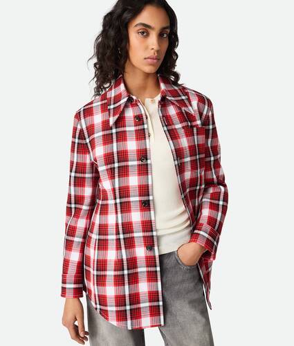 Structured Cotton Check Jacket