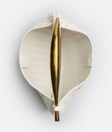 Bottega Veneta Intrecciato Knot Clutch in Gold — UFO No More