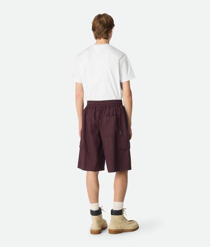 Resinated Cotton Cargo Shorts