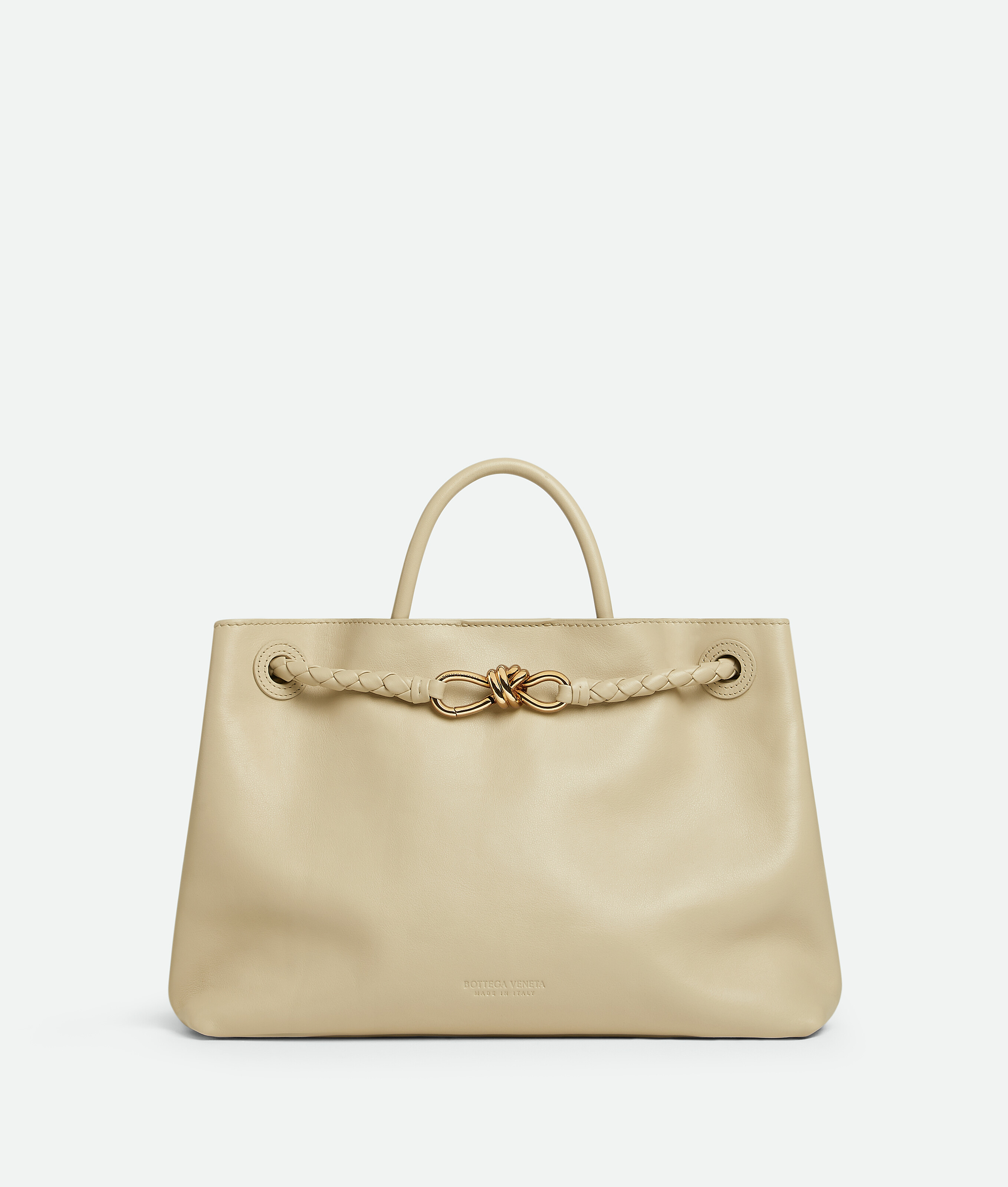 Shop Bottega Veneta Medium Andiamo In Light Butterscotch