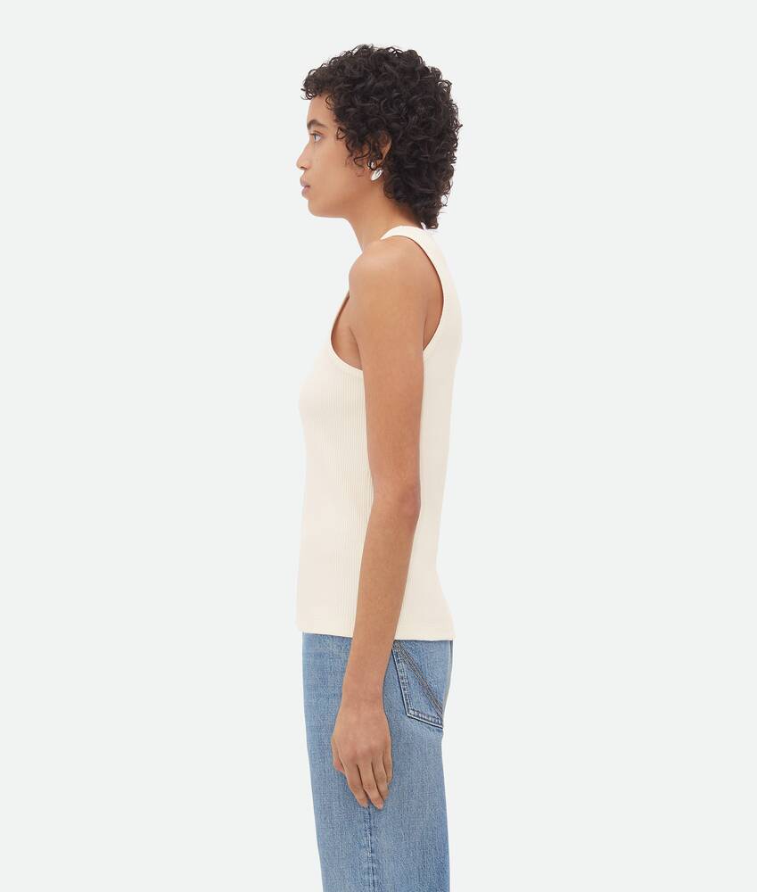 Display a large version of the product image 2 - Compact Cotton Rib Jersey Tank Top