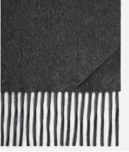 Cashmere Scarf With Leather Patch