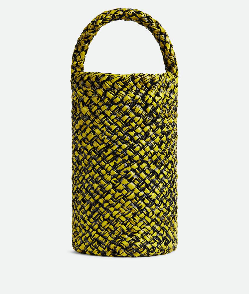 Kalimero Mini Leather Bucket Bag in Yellow - Bottega Veneta