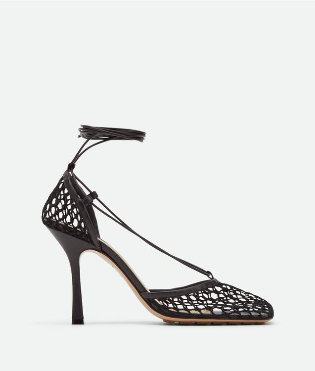 Bottega Veneta® Women's Stretch Lace-Up Sandal in Black. Shop online now.