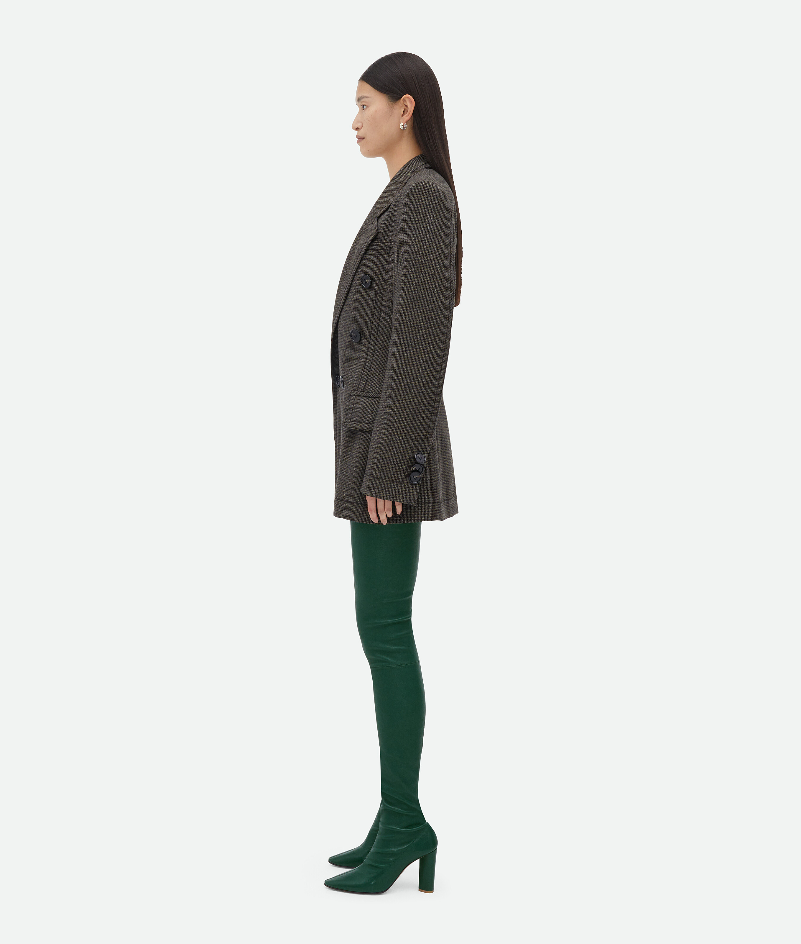 Shop Bottega Veneta Tripod Over-the-knee Boot In Green