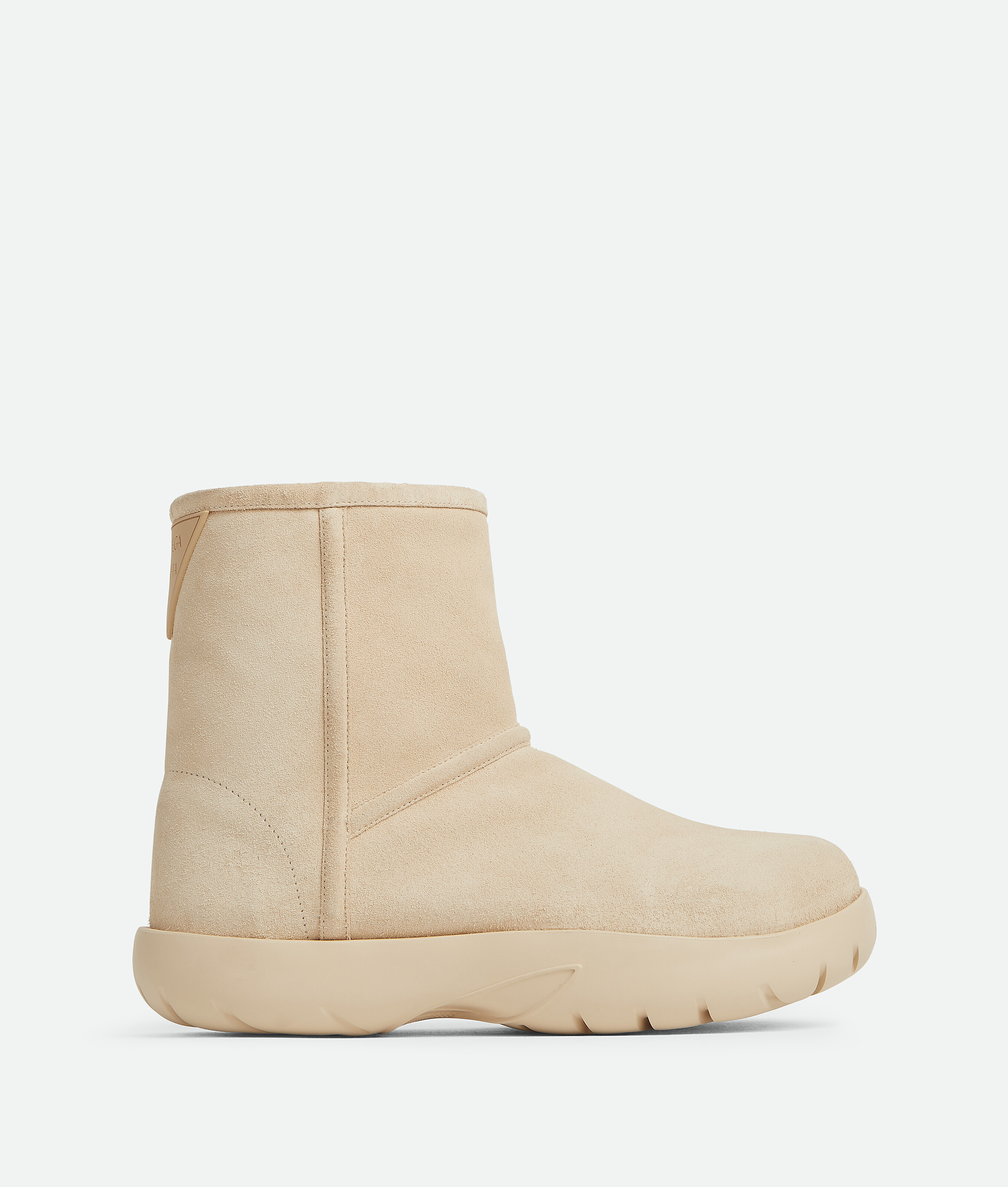 Shop Bottega Veneta Snap Ankle Boot In Porridge