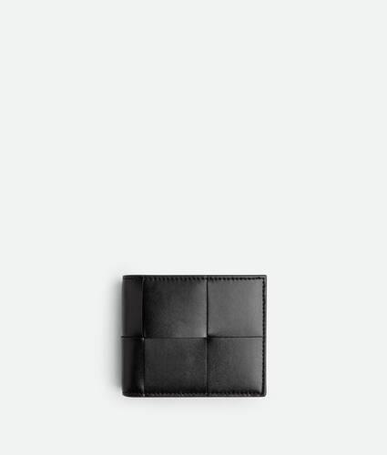 Bottega Veneta® Men's Slim Bi-fold Wallet in Black. Shop online now.