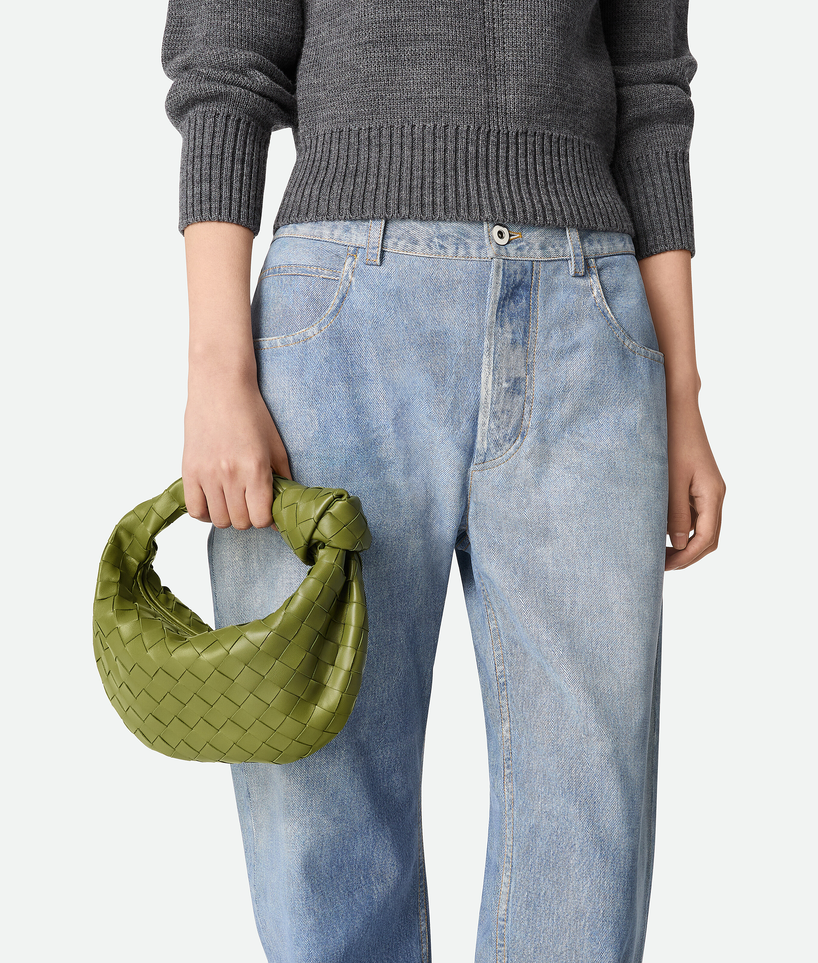 Shop Bottega Veneta Mini Jodie In Matcha