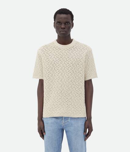 Visualizza una versione più grande dell’immagine del prodotto 1 - T-shirt in cotone effetto crochet