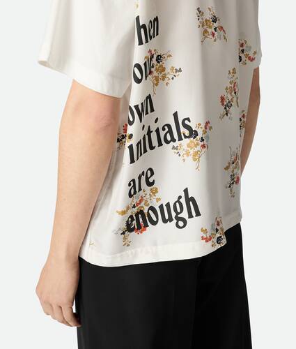 Cotton And Silk Printed T-Shirt