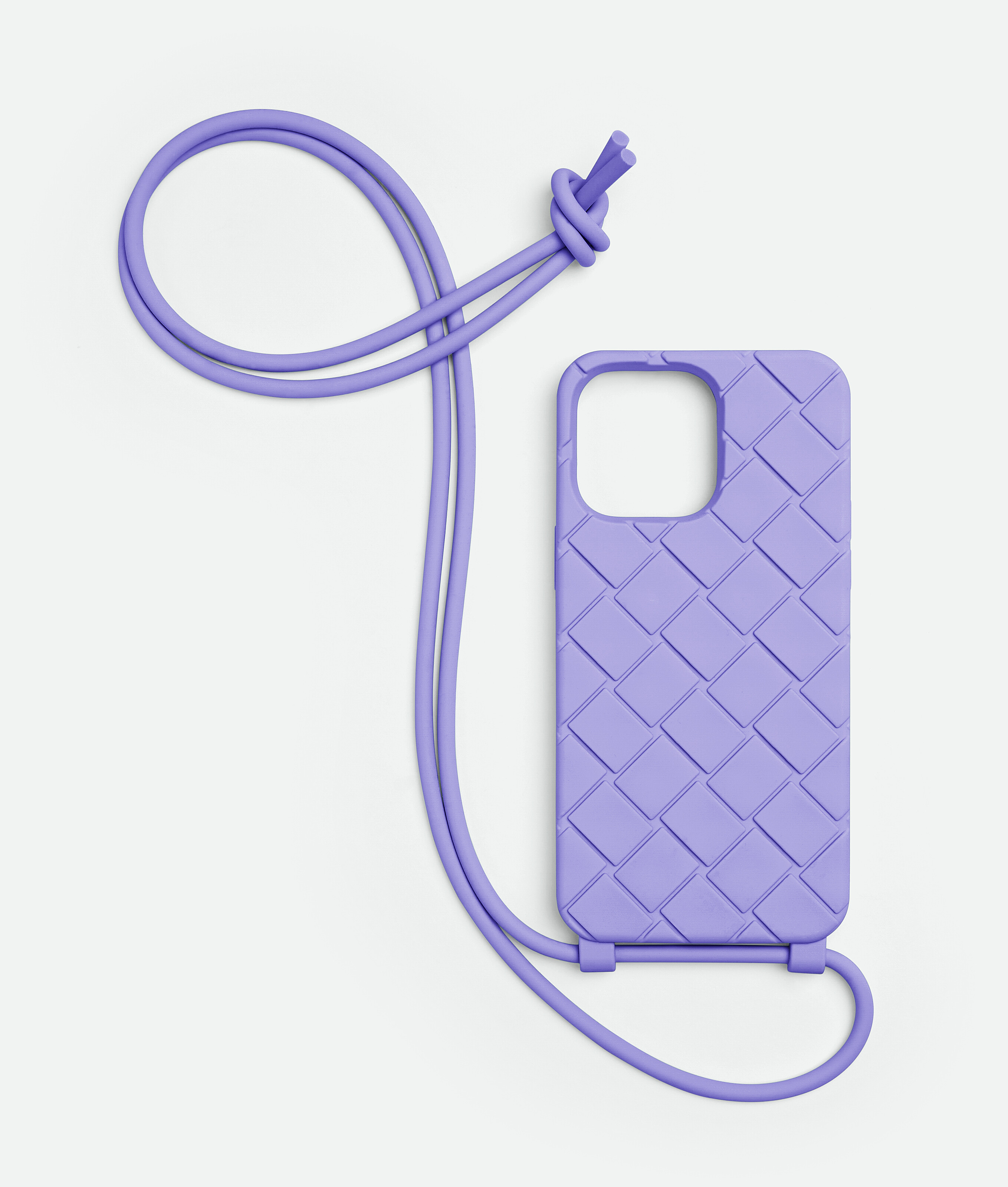Bottega Veneta Iphone 14 Pro Max Case On Strap In Purple
