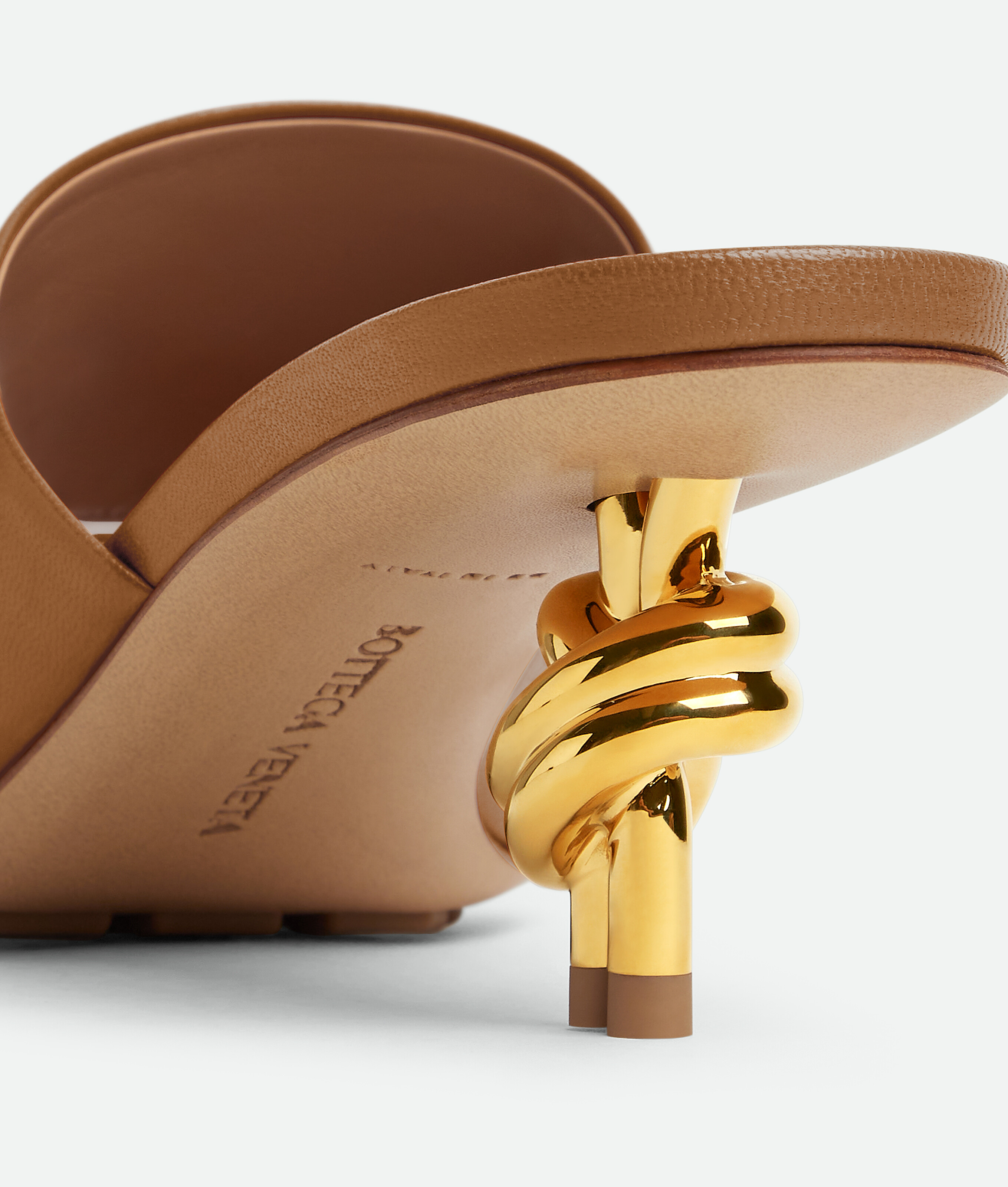 Bottega Veneta Knot Leather Mules In Brown