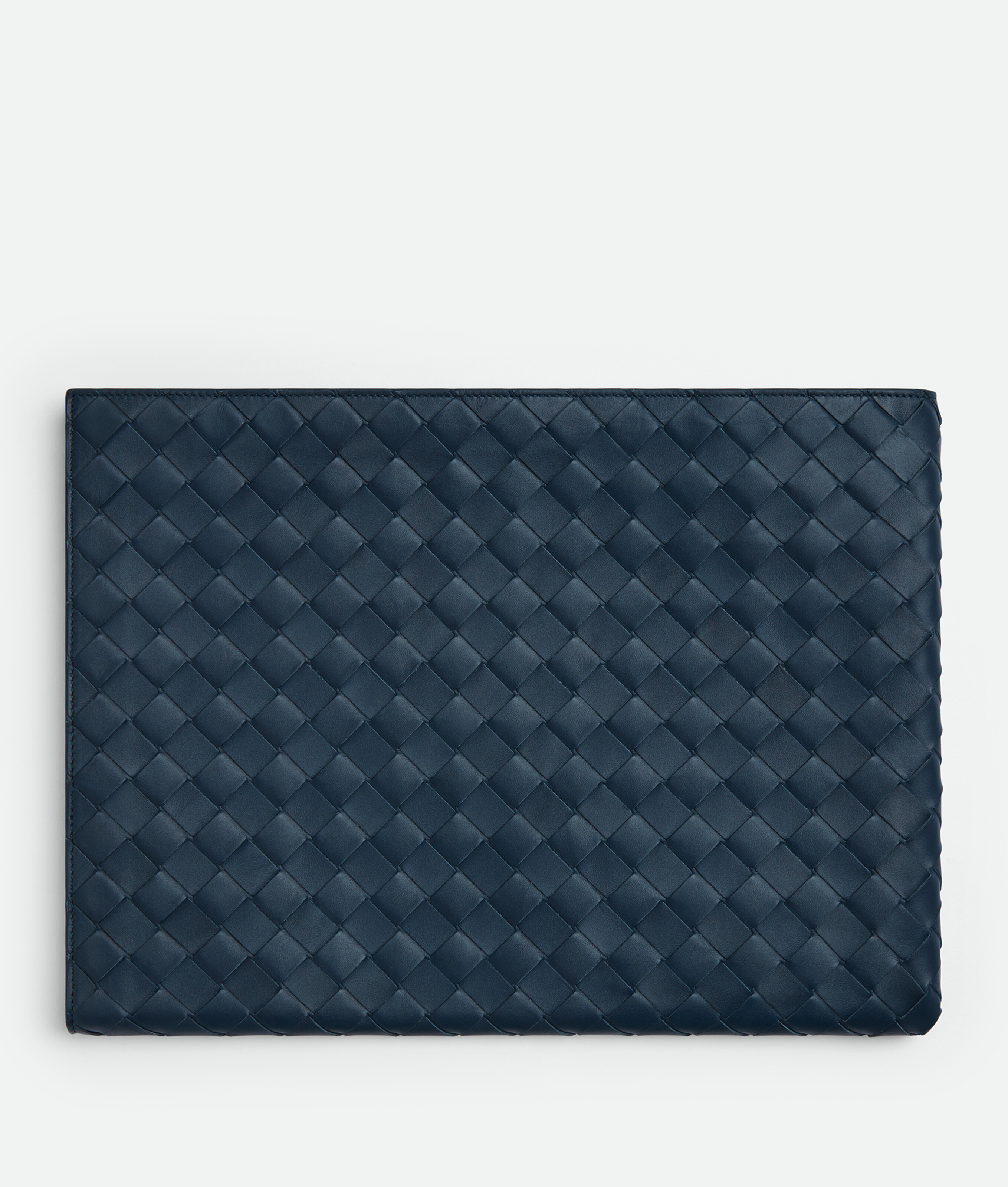 Bottega Veneta Intrecciato Pouch Mit Halbem Zip In Blue