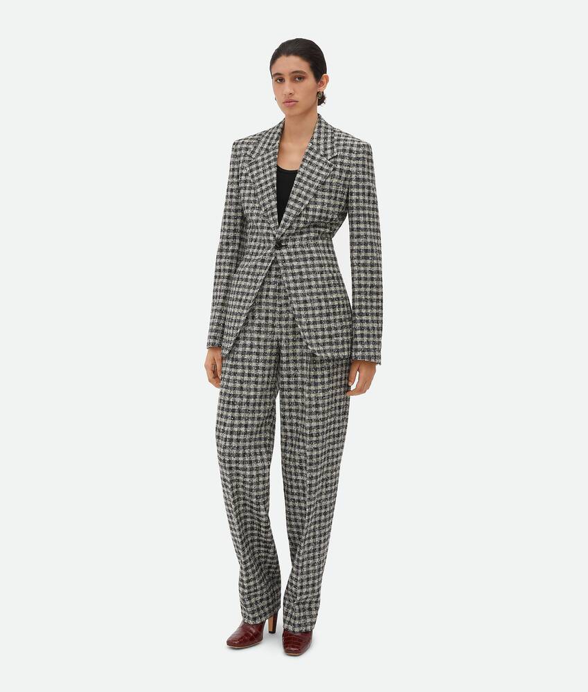 Display a large version of the product image 1 - Boucle Gingham Wool Jacket