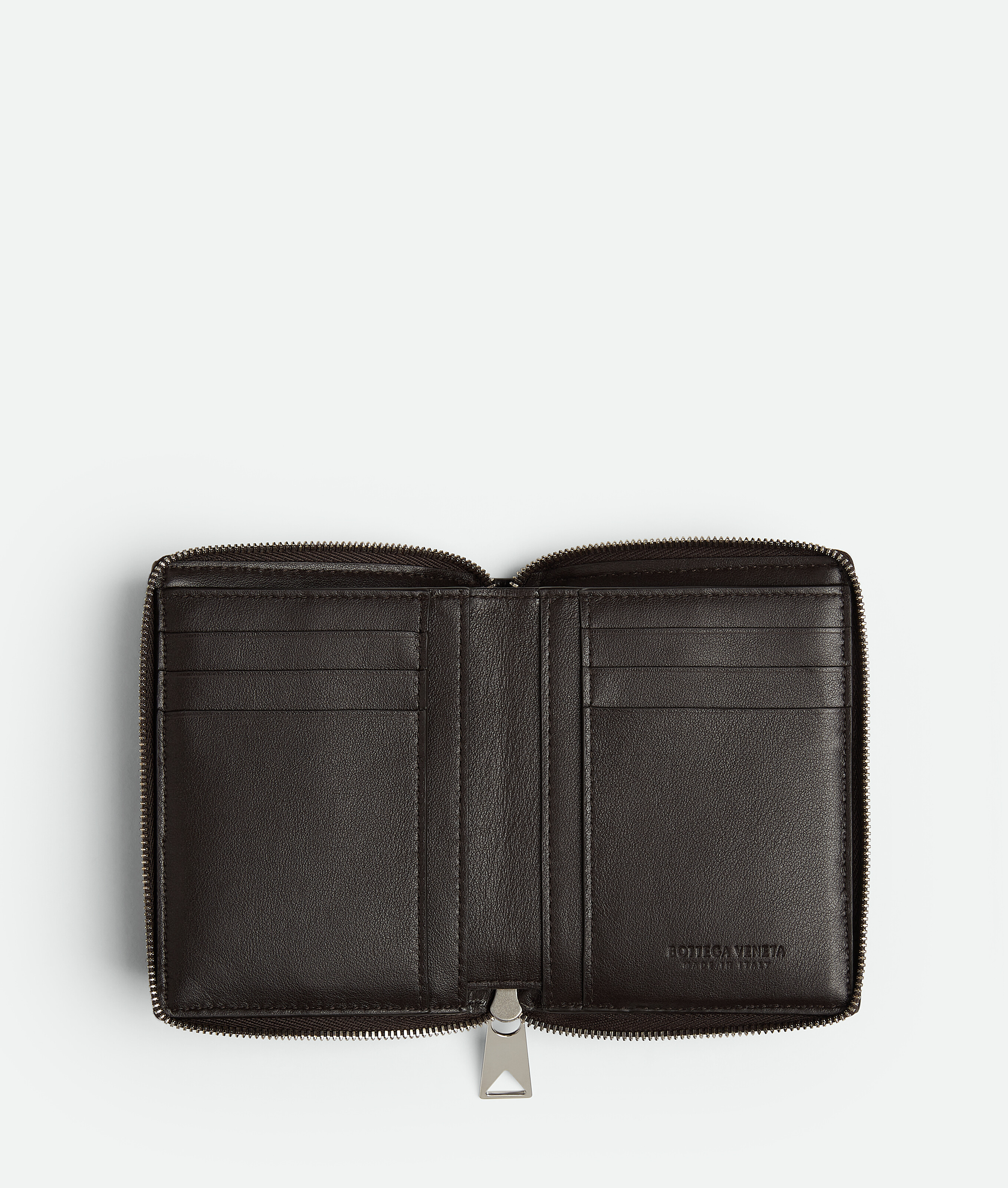 Shop Bottega Veneta Zip Around Wallet In Noir