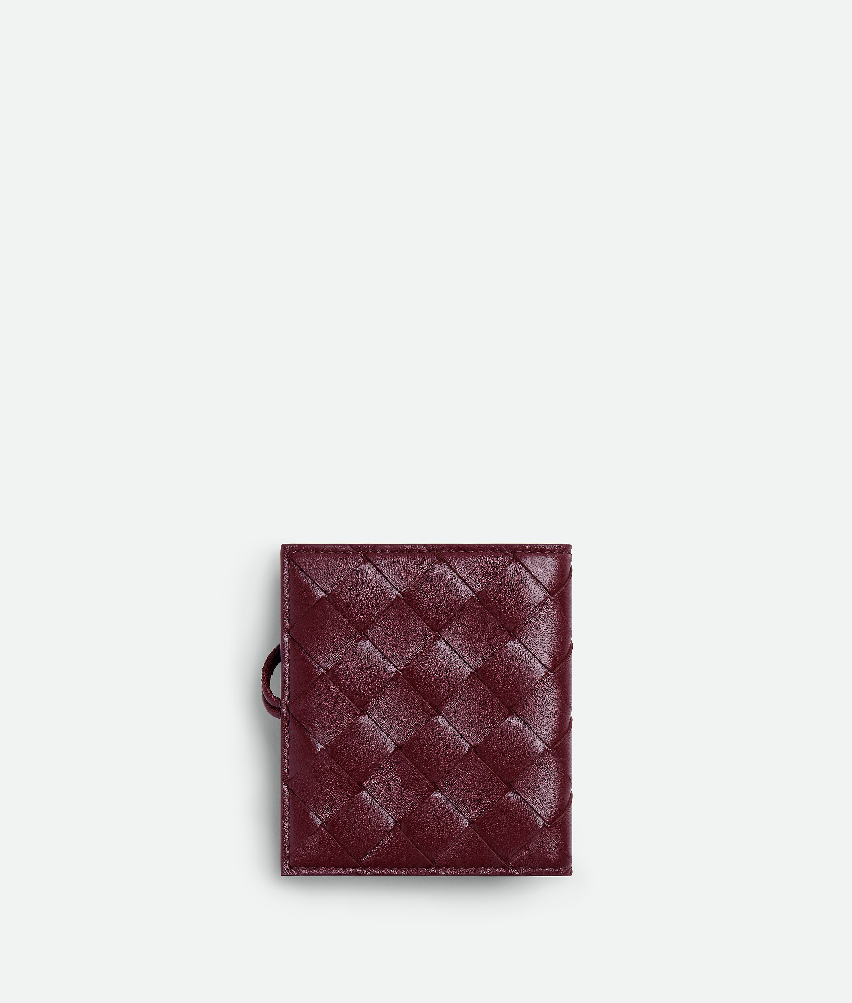 Bottega Veneta Andiamo Flap Card Case In Burgundy