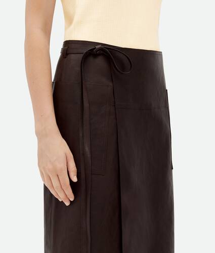 Nappa Leather Wrapped Skirt