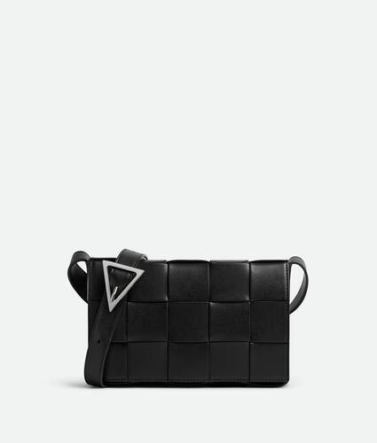 Bottega Veneta Black Padded Cassette Messenger Bag