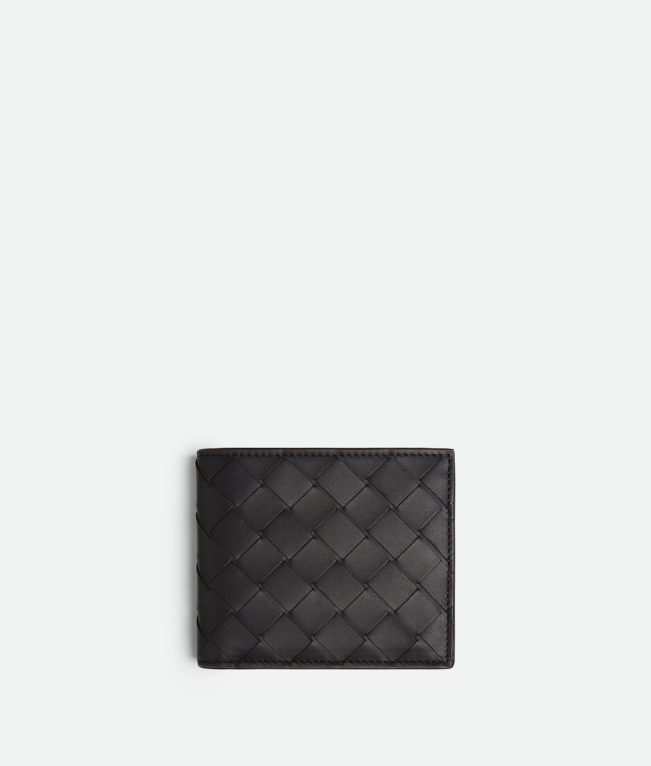 Bottega Veneta Intrecciato Bi-fold Wallet With Coin Purse In Black