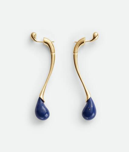 Drop Earrings With Lapis Stone