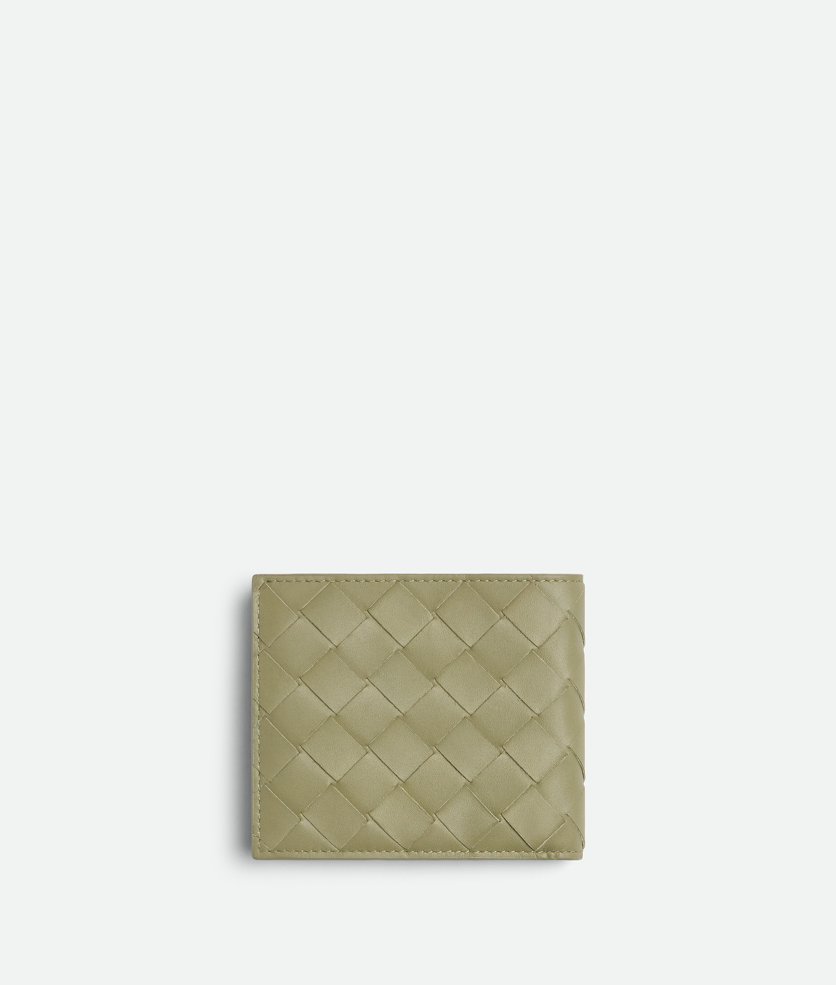 Shop Bottega Veneta Intrecciato Bi-fold Wallet In Green