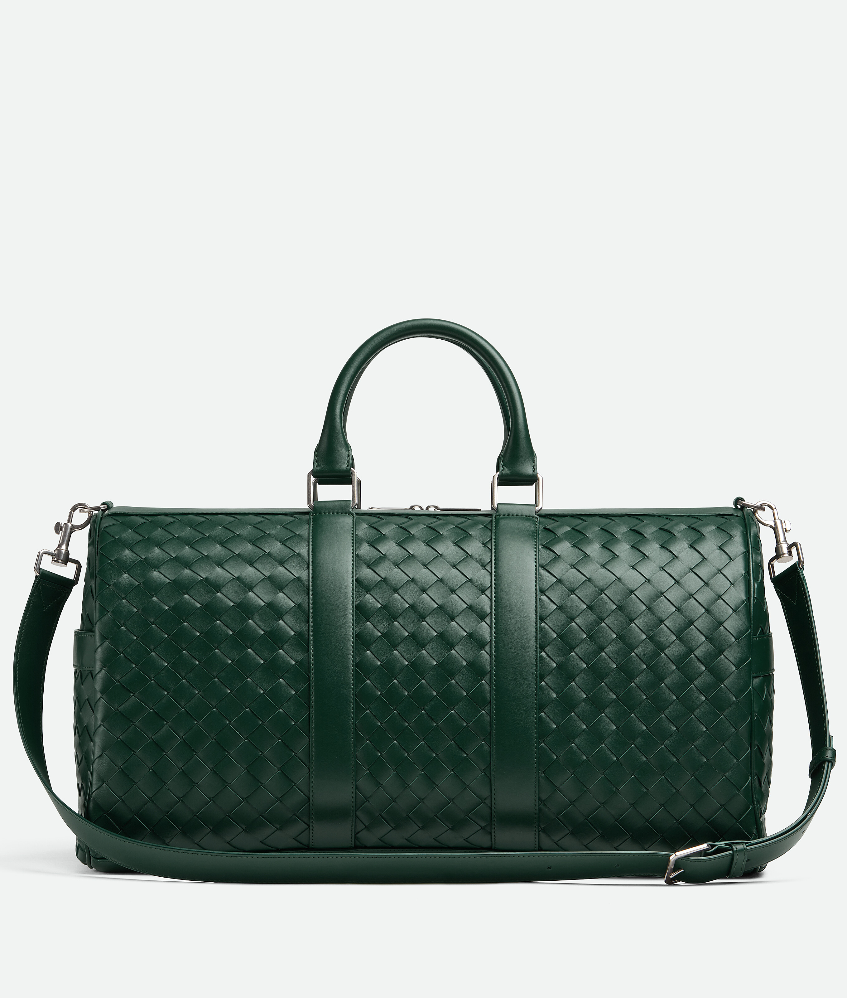 Shop Bottega Veneta Medium Intrecciato Duffle In Vert