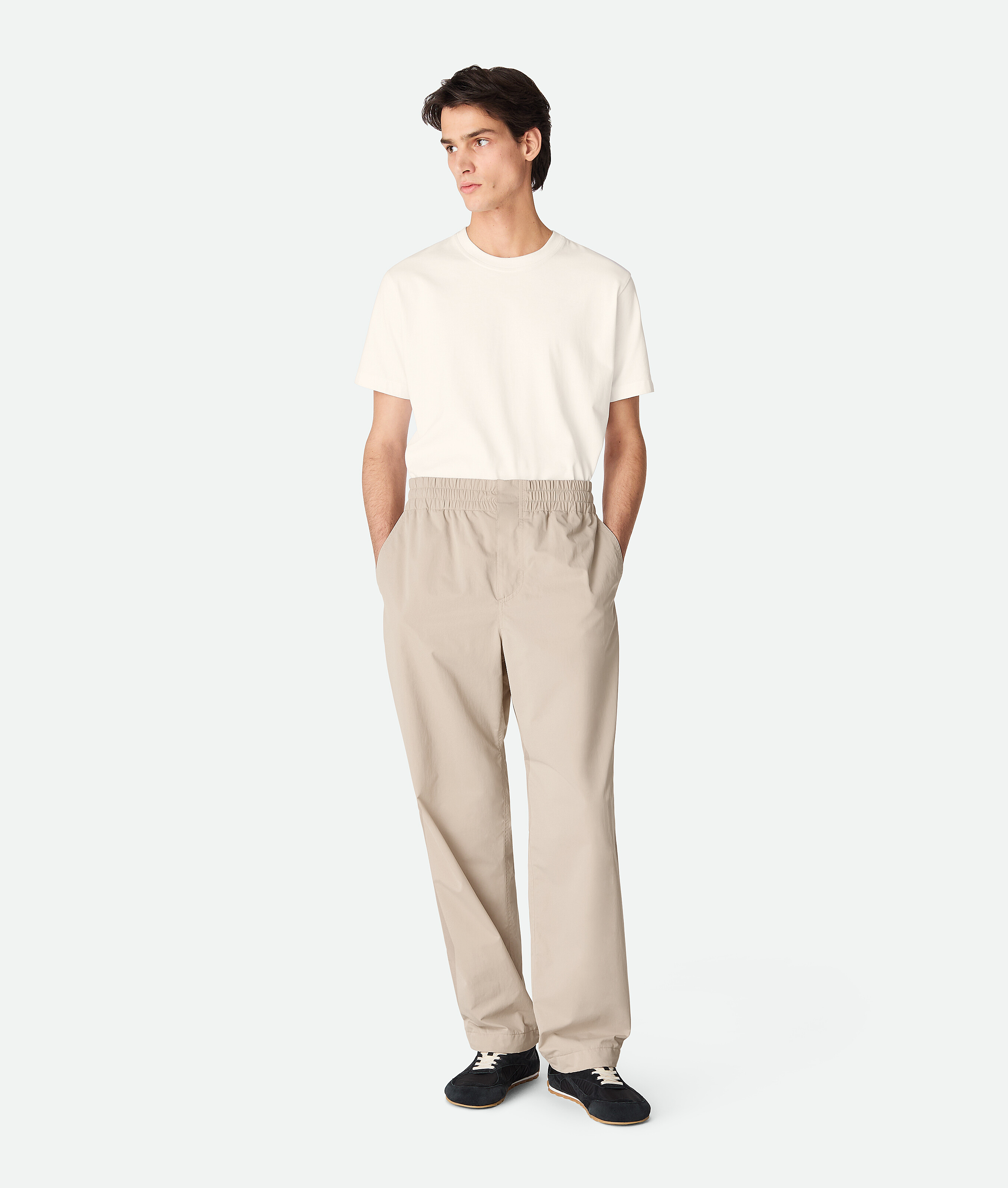 Bottega Veneta Tech Nylon Trousers - Grey Putty - Man - 52 - Polyamide